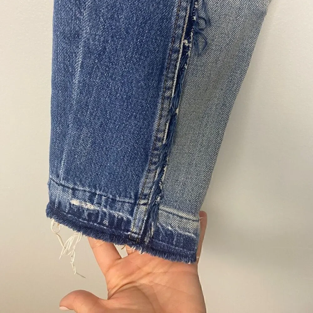 FRAME 'Le Mix Repair' High-Waist Jeans Palomino - Size 28 - Picture 11 of 11